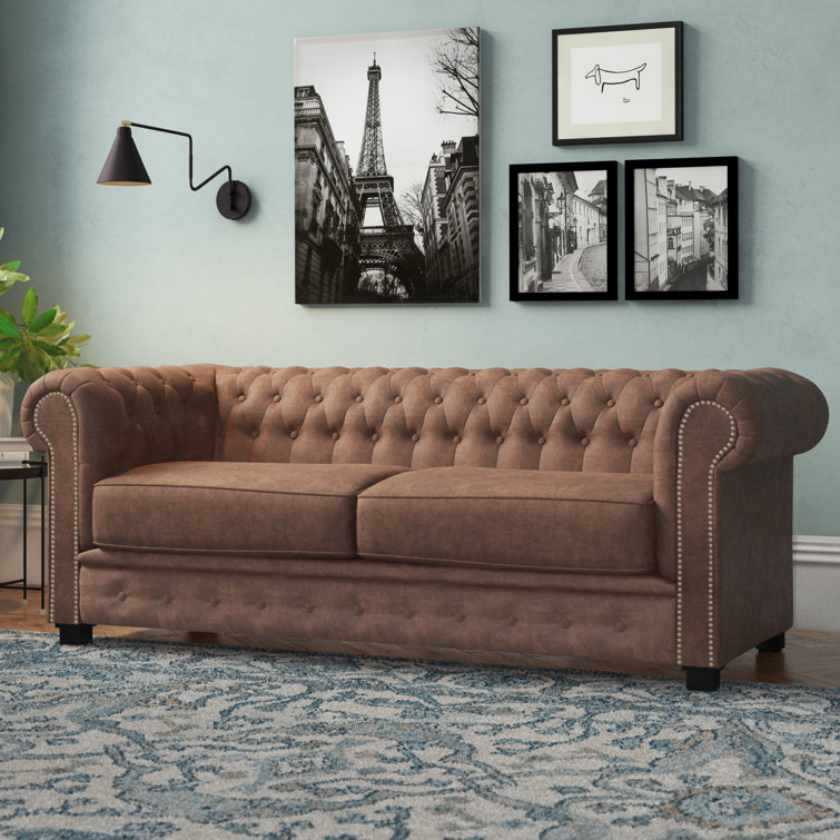 Etta Avenue Haverly 2 Seater Vegan Leather Sofa & Reviews Wayfair.ie